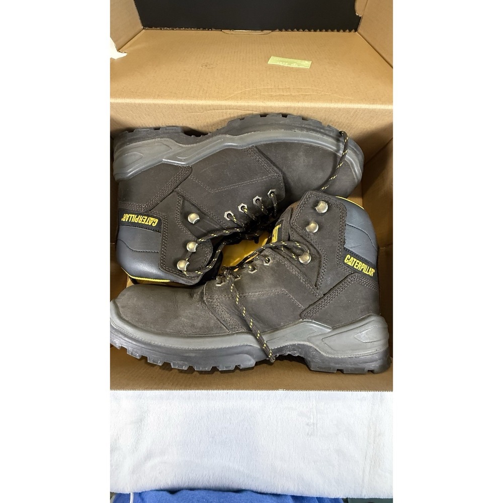 CAT Caterpillar Striver ST Steel Toe Work Boots Mens 11 Brown ASTM Safety